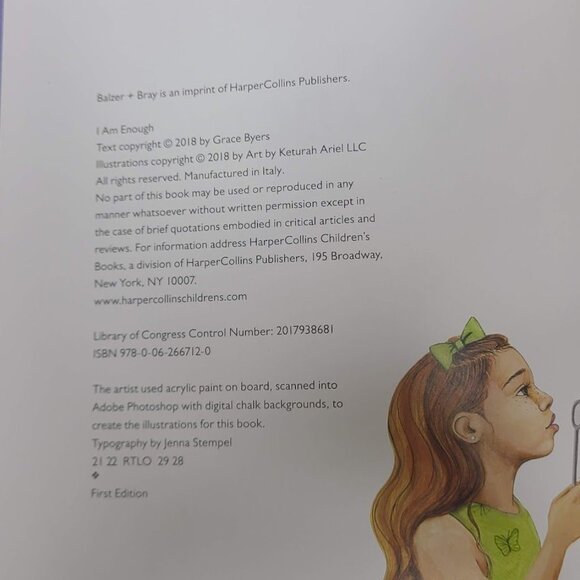 I Am Enough Grace Byers 2018 Hardcover Children's Picture Book HarperCollins - Picture 3 of 10